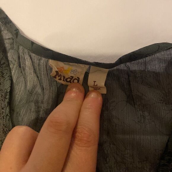 Y2k Mudd Floral Lace V-Neck Flowy Blouse Size Large NWOT - Picture 4 of 8